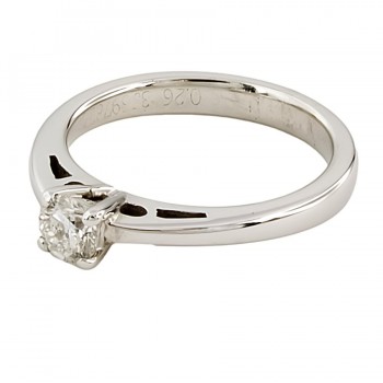 18ct white gold Diamond 26pt Solitaire Ring size I